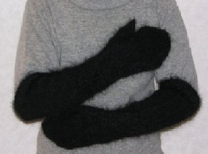 "Arm stockings" mittens